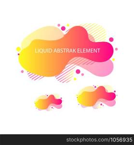 Set modern abstract geometric liquid banner flat design template
