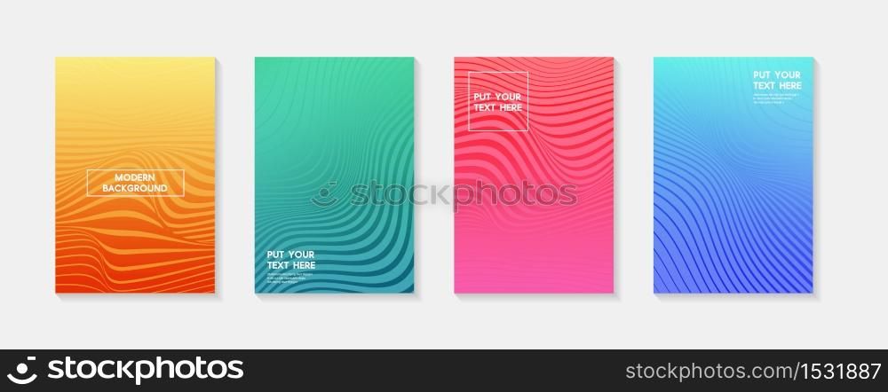 Set modern gradients in abstract sunset and sunrise sea blurred background templates. Square blurred background - sky clouds. vector design.