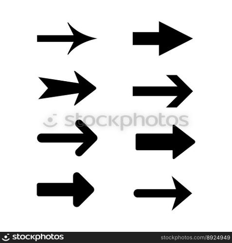Set modern icons arrow vector image
