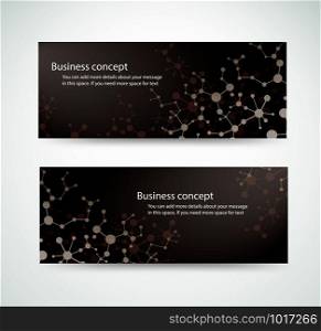 set molecule background genetic and-chemical compounds medical technology or scientific for website headers banner designs vector illustration eps10