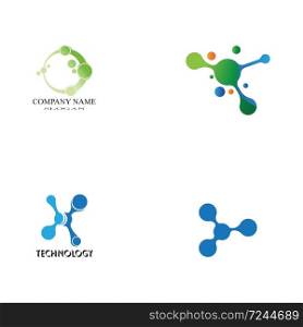 Set Molecule symbol logo template vector illustration design