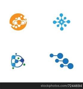 Set Molecule symbol logo template vector illustration design