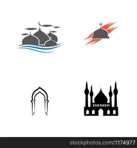 Set Mosque Logo Template vector symbol nature