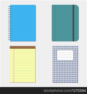 Set notebook icon isolated. Vector illustration