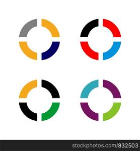 set O Letter Colorful Logo Template Illustration Design. Vector EPS 10.