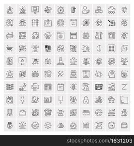 Set of 100 Creative Business Line Icons