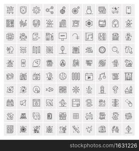 Set of 100 Creative Business Line Icons