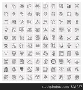 Set of 100 Creative Business Line Icons