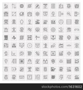 Set of 100 Creative Business Line Icons