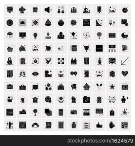 Set of 100 Universal Solid Icons