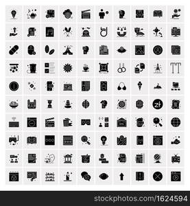 Set of 100 Universal Solid Icons