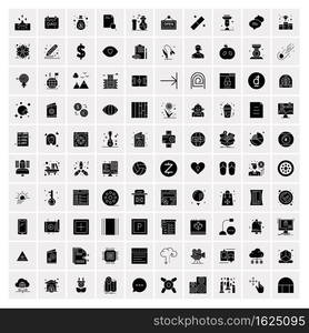 Set of 100 Universal Solid Icons