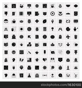 Set of 100 Universal Solid Icons