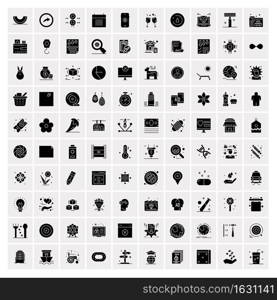 Set of 100 Universal Solid Icons