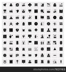 Set of 100 Universal Solid Icons