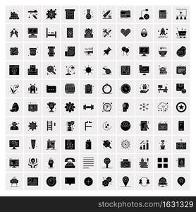 Set of 100 Universal Solid Icons