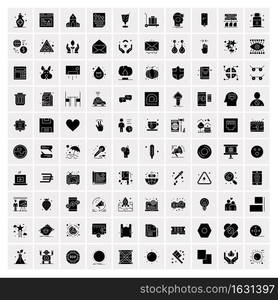 Set of 100 Universal Solid Icons