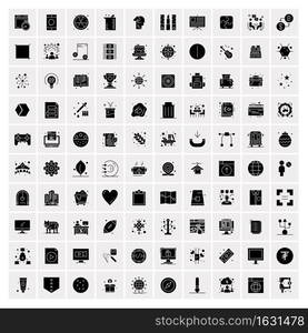 Set of 100 Universal Solid Icons