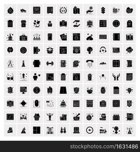 Set of 100 Universal Solid Icons