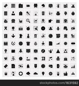 Set of 100 Universal Solid Icons