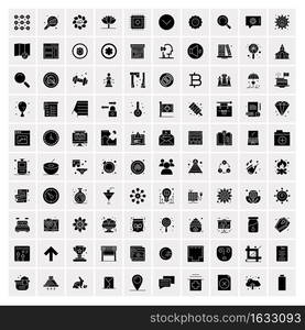 Set of 100 Universal Solid Icons