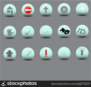 Set of 15 icons of various bulk .
