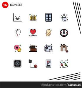 Set of 16 Modern UI Icons Symbols Signs for man, artifical, pastilles, summer, beach towel Editable Creative Vector Design Elements
