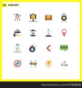 Set of 16 Modern UI Icons Symbols Signs for practice, concentration, business, clock, portfolio Editable Pack of Creative Vector Design Elements