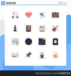 Set of 16 Modern UI Icons Symbols Signs for strategy, chess, like, security, firewall Editable Pack of Creative Vector Design Elements