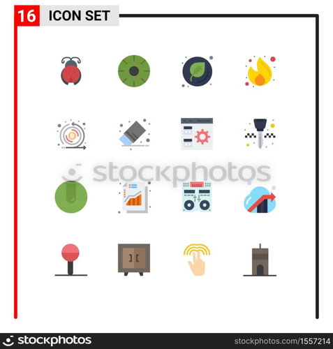 Set of 16 Vector Flat Colors on Grid for coin, money, healthy, marketing, business Editable Pack of Creative Vector Design Elements