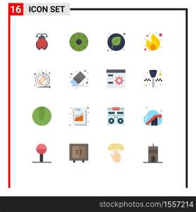 Set of 16 Vector Flat Colors on Grid for coin, money, healthy, marketing, business Editable Pack of Creative Vector Design Elements