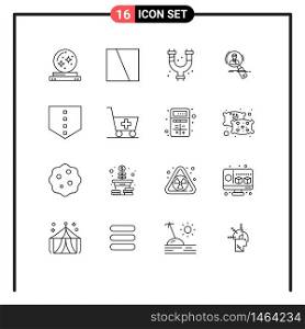 Set of 16 Vector Outlines on Grid for personal, hr, layout, employee, plumbing Editable Vector Design Elements