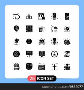 Set of 25 Modern UI Icons Symbols Signs for bath, cream, leadership, painting, dye Editable Vector Design Elements