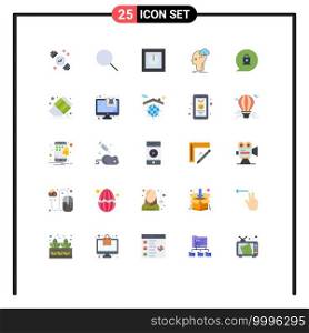 Set of 25 Modern UI Icons Symbols Signs for chat, idea, electronics, head, brainstorm Editable Vector Design Elements