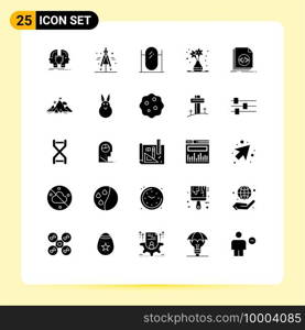 Set of 25 Modern UI Icons Symbols Signs for coding, greek, floor, column, flower pot Editable Vector Design Elements