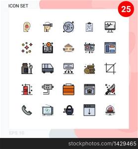 Set of 25 Modern UI Icons Symbols Signs for economics, strategy, technology, strategic, sperm Editable Vector Design Elements