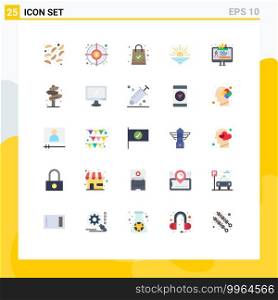 Set of 25 Modern UI Icons Symbols Signs for edit tool, tool, bag, design, morning Editable Vector Design Elements