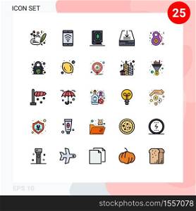Set of 25 Modern UI Icons Symbols Signs for female, tray, book, inbox, download Editable Vector Design Elements