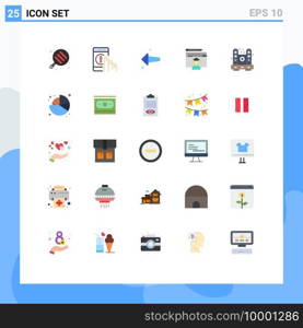 Set of 25 Modern UI Icons Symbols Signs for furniture, scholar, arrow, graduation, education Editable Vector Design Elements