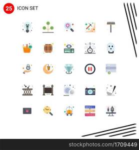 Set of 25 Modern UI Icons Symbols Signs for gardener, pickaxe, find, pick, digging Editable Vector Design Elements
