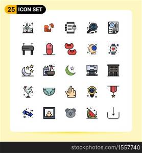 Set of 25 Modern UI Icons Symbols Signs for global, analysis, piece, device, develop Editable Vector Design Elements