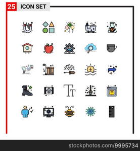 Set of 25 Modern UI Icons Symbols Signs for hazard, hub, balloon, bath, irish Editable Vector Design Elements