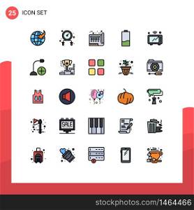 Set of 25 Modern UI Icons Symbols Signs for iot, low, drawing, energy, electric Editable Vector Design Elements