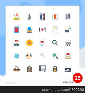 Set of 25 Modern UI Icons Symbols Signs for learning, education, document, e, two way Editable Vector Design Elements