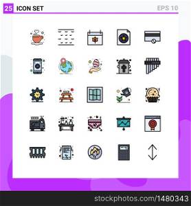 Set of 25 Modern UI Icons Symbols Signs for medical, money, calendar, finance, favorite Editable Vector Design Elements