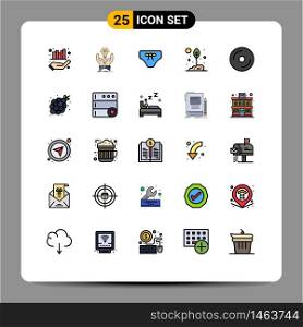 Set of 25 Modern UI Icons Symbols Signs for nature, environment, hands, eco, clothing Editable Vector Design Elements
