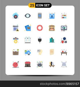 Set of 25 Modern UI Icons Symbols Signs for painting, work wear, application, shirt, clothes Editable Vector Design Elements