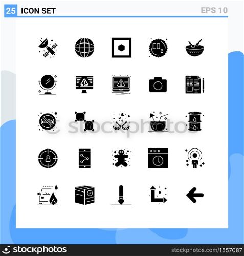 Set of 25 Modern UI Icons Symbols Signs for parade, instrument, shape, drum, pollution Editable Vector Design Elements