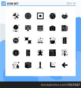 Set of 25 Modern UI Icons Symbols Signs for parade, instrument, shape, drum, pollution Editable Vector Design Elements