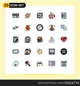 Set of 25 Modern UI Icons Symbols Signs for pencil, text, heart, file, shopping Editable Vector Design Elements